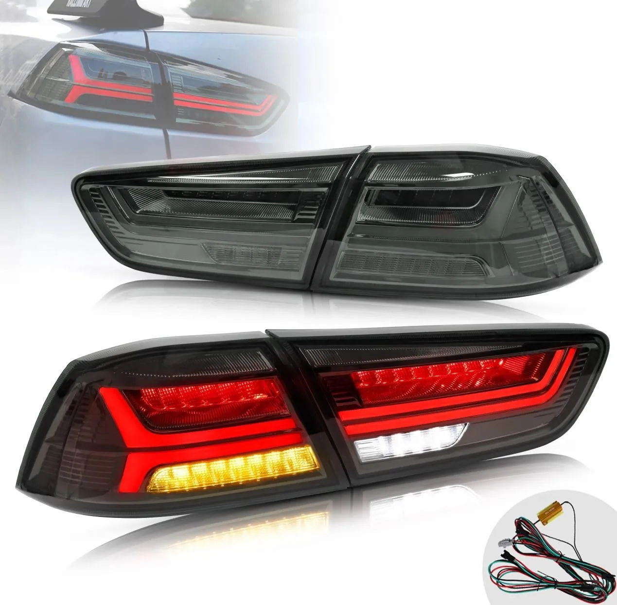 Стопы LED темные Lancer 10 2007 - 2016г Vland