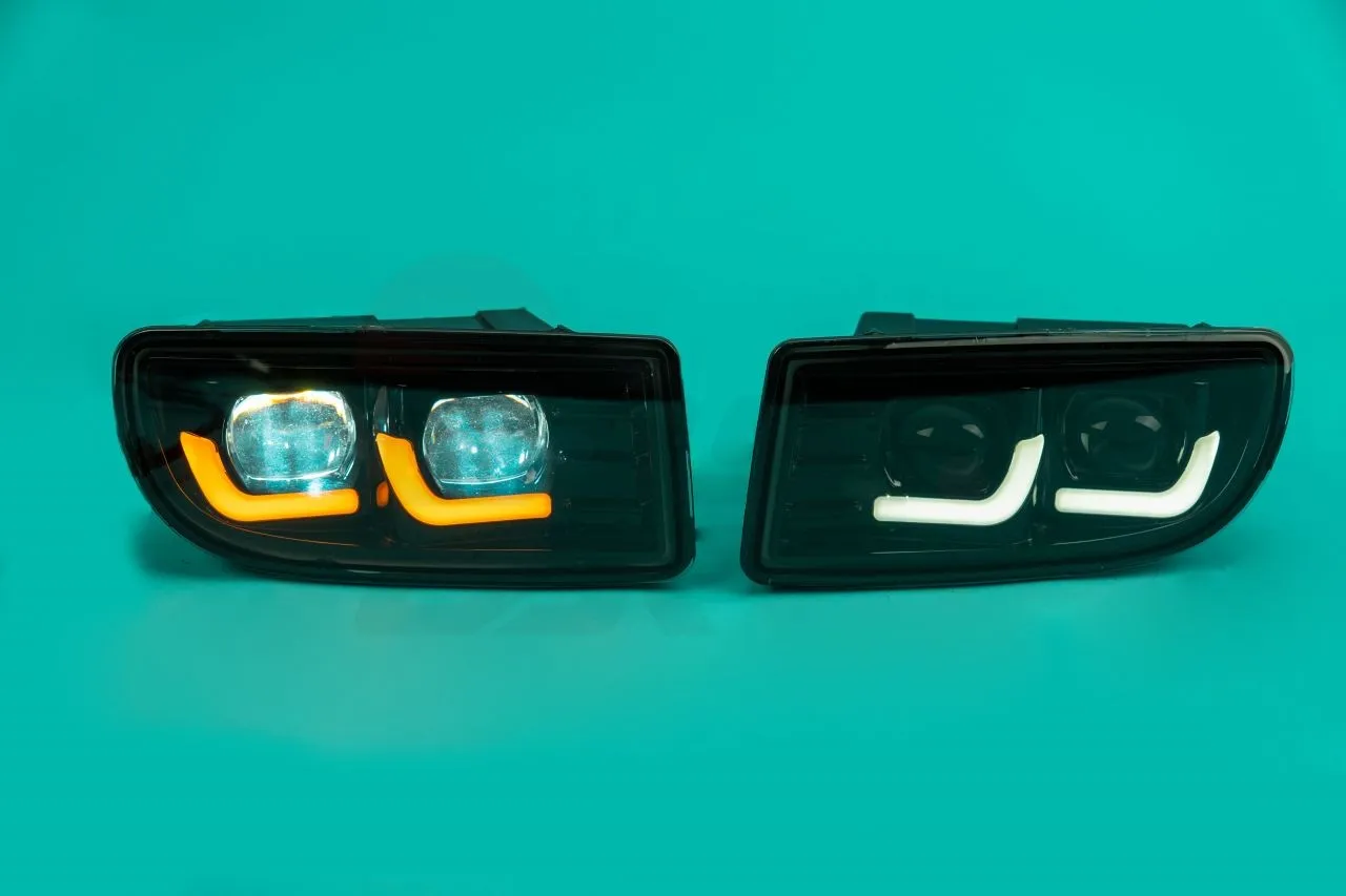 ПТФ LED Toyota Land cruiser 100 2 линзы поворотник